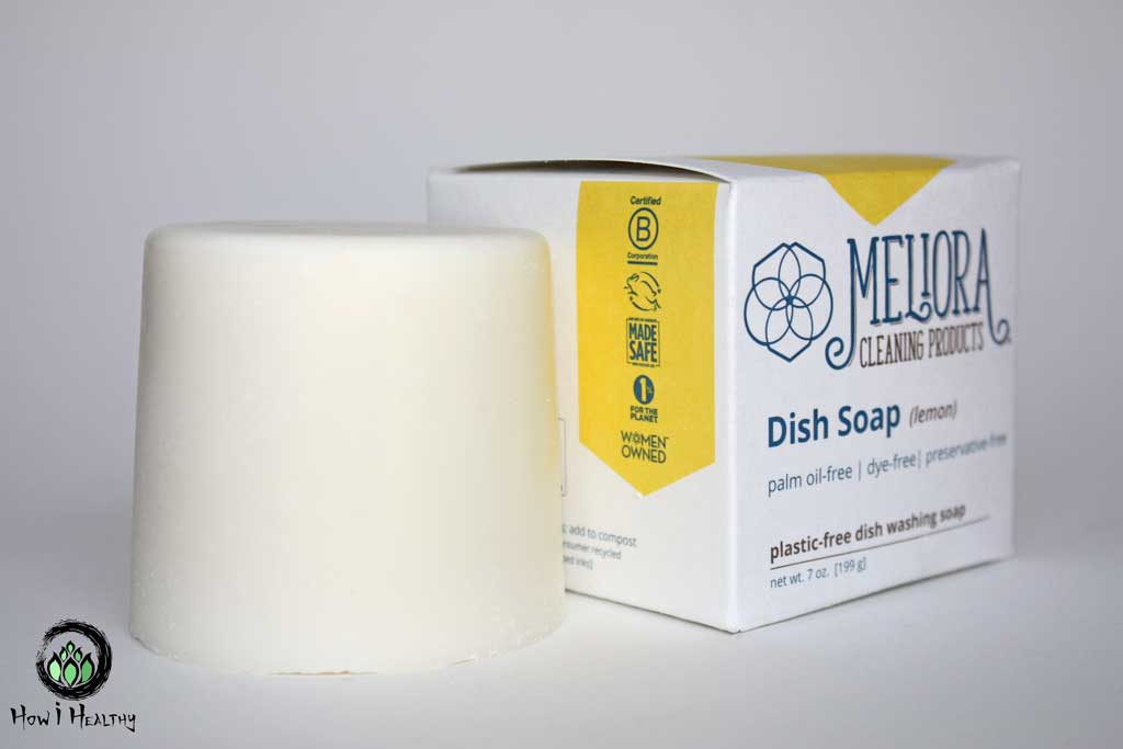 Meliora® plastic free lemon scented bar soap.