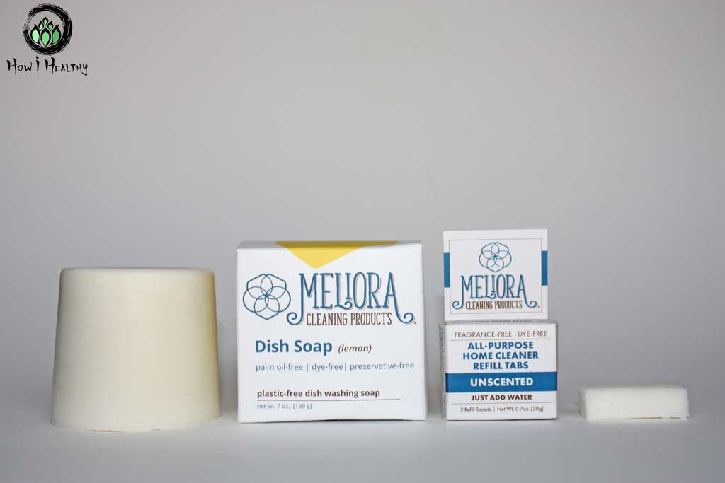 Meliora® zero waste cleaning bar soap and tablets.