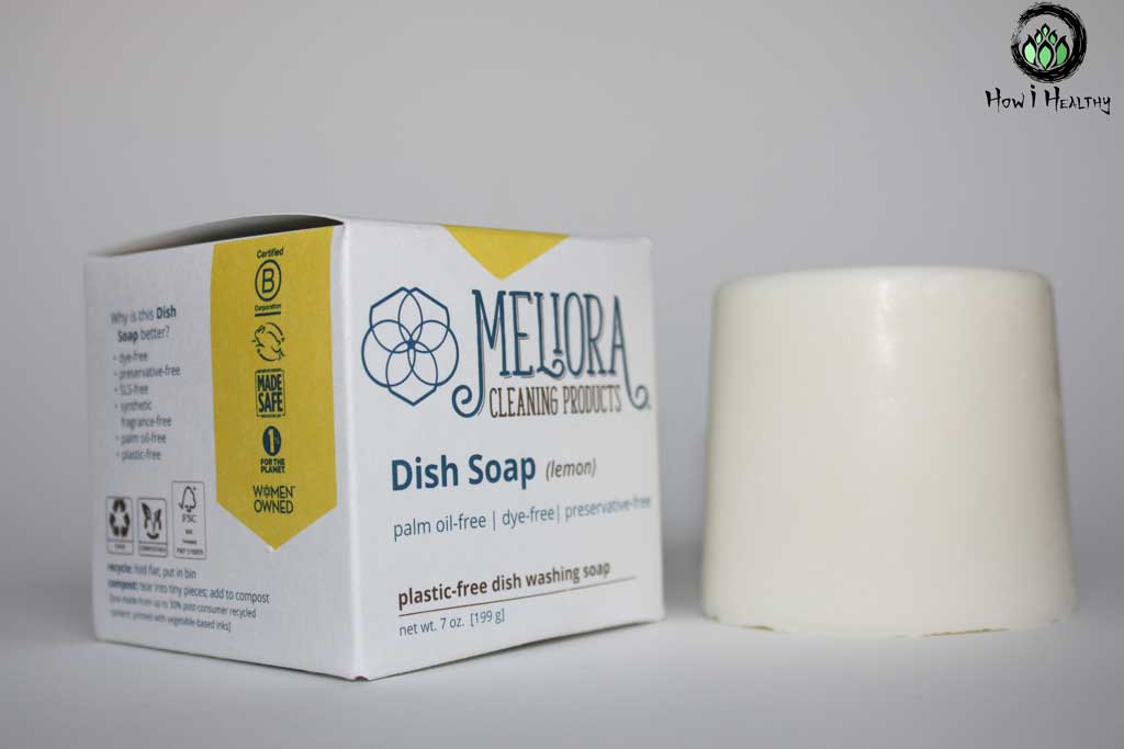 Meliora® zero waste cleaning lemon bar soap.