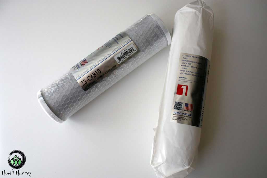 APEC® carbon water filters in packaging.