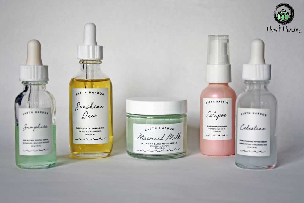 Earth Harbor skincare collection.