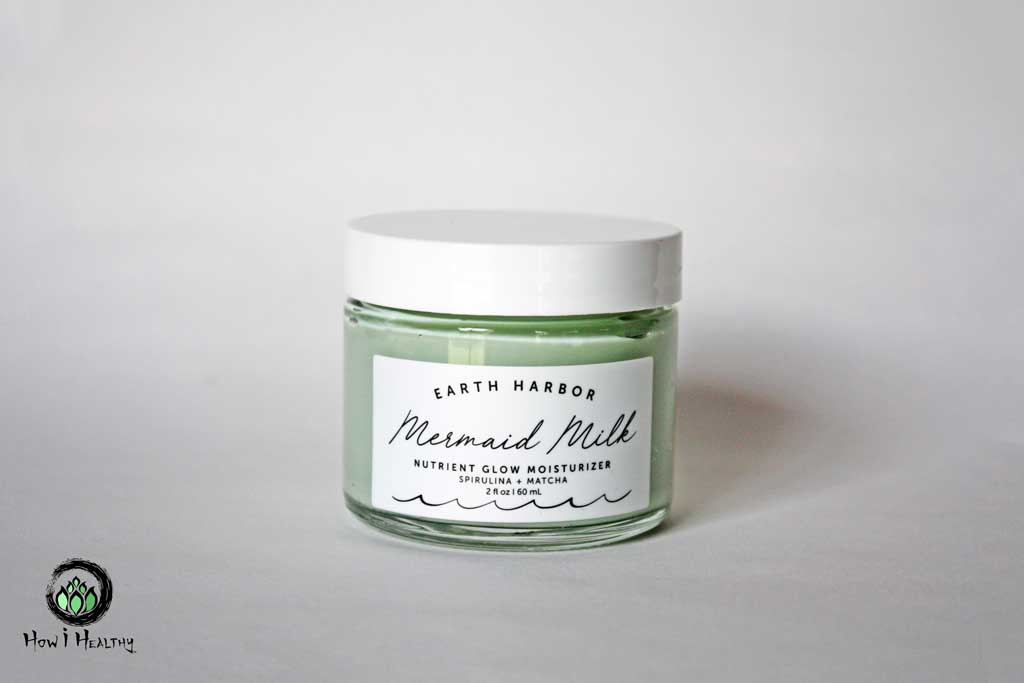 Mermaid Milk moisturizer in glass jar.