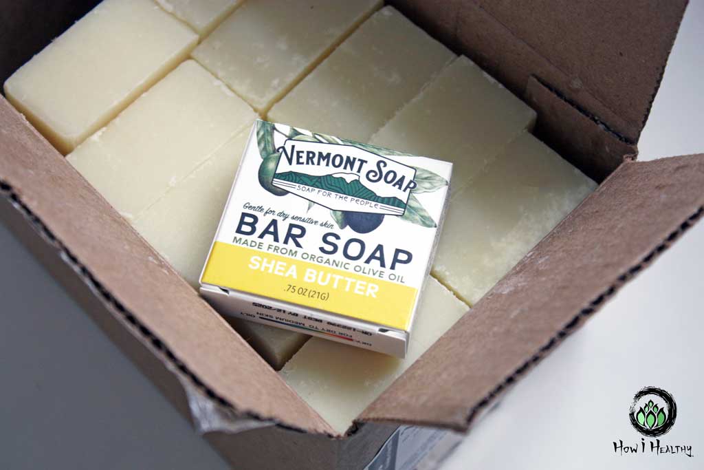 Box of packaging-free bar soap.